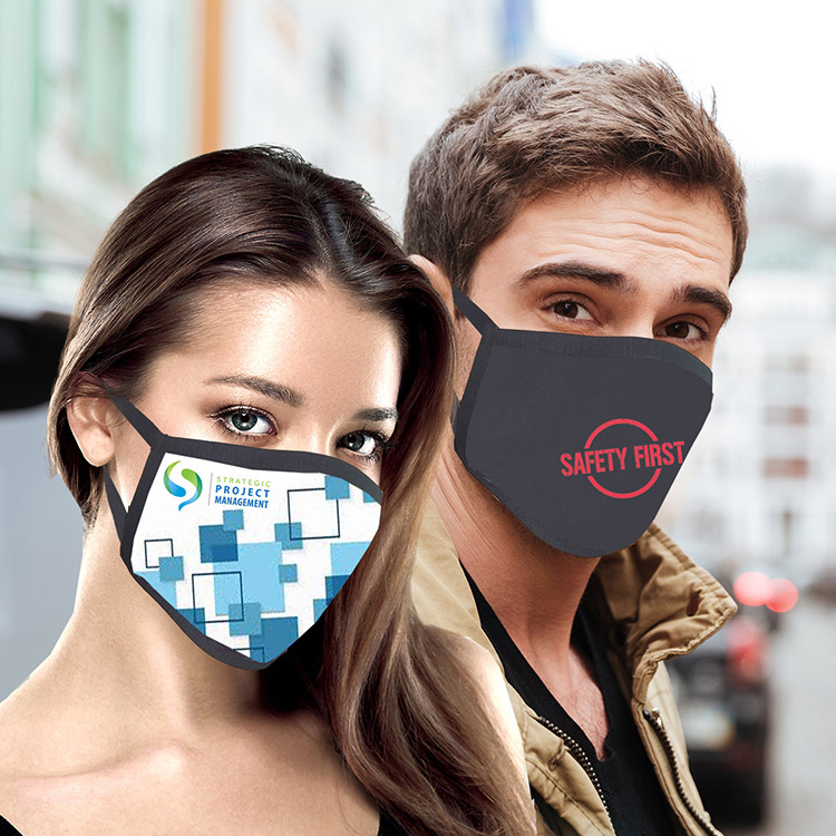 Full Color Sublimation Cotton Face Mask - Volunteer Gifts