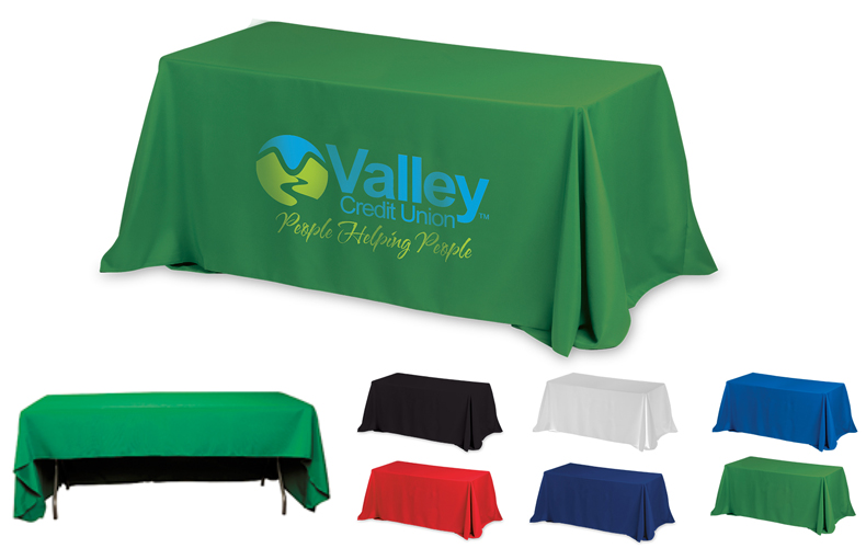 3-Sided Economy Table Cover & Table Throws (Spot Color Print) / Fit 6 ...